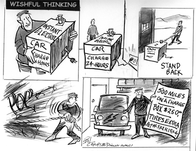 cartoon  electric car